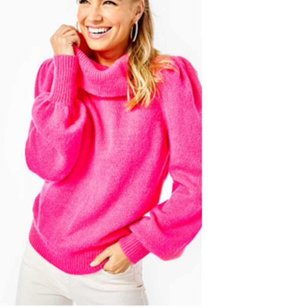 Sweater weather! Lilly Pulitzer courtland sweater pink topaz XS